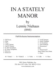 cover In a Stately Manor Orchestra sheet music cover
